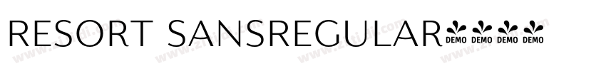 Resort SansRegular字体转换